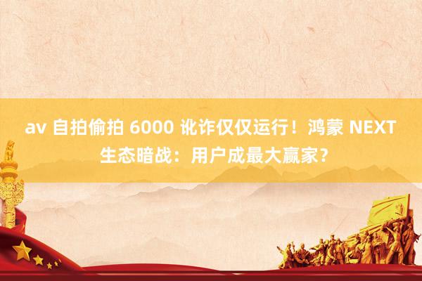 av 自拍偷拍 6000 讹诈仅仅运行！鸿蒙 NEXT 生态暗战：用户成最大赢家？