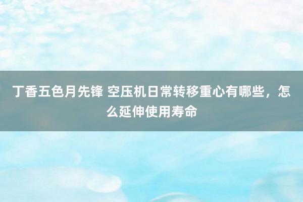 丁香五色月先锋 空压机日常转移重心有哪些，怎么延伸使用寿命