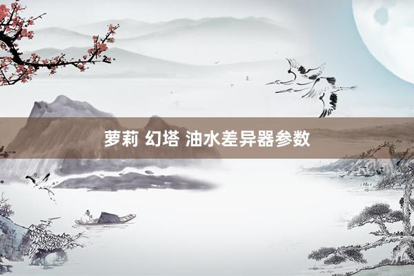 萝莉 幻塔 油水差异器参数